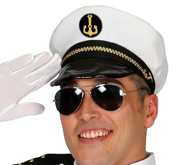 Foto 3 de 6 de FIESTAS GUIRCA - Disfraz Capitán Hombre Adulto - Uniforme Barco - Blanco M
