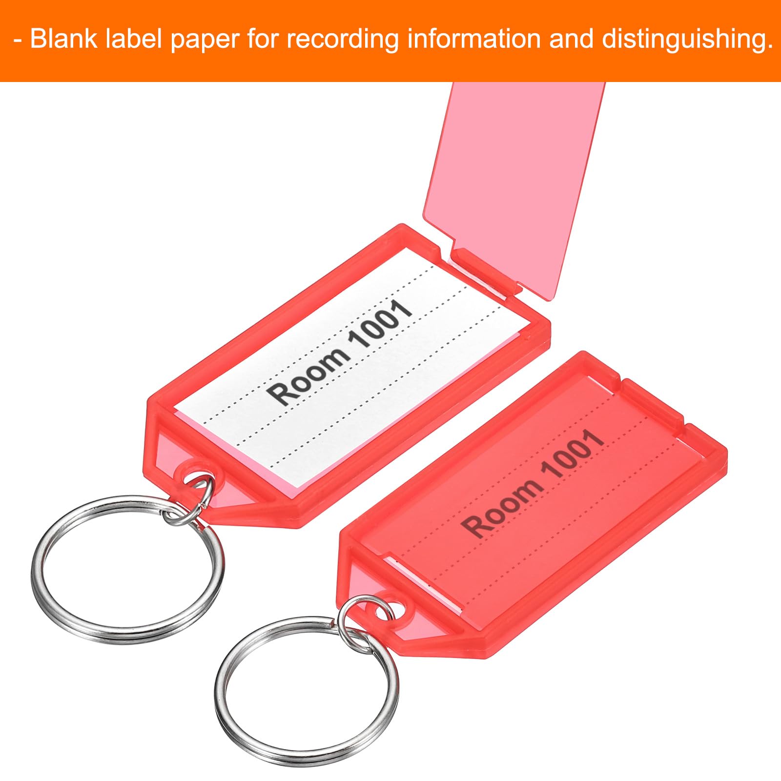 Key Loc Label Sticker PATIKIL Plastic Key Tag, 24 Pack Key Identifiers with Split Ring Labels ...