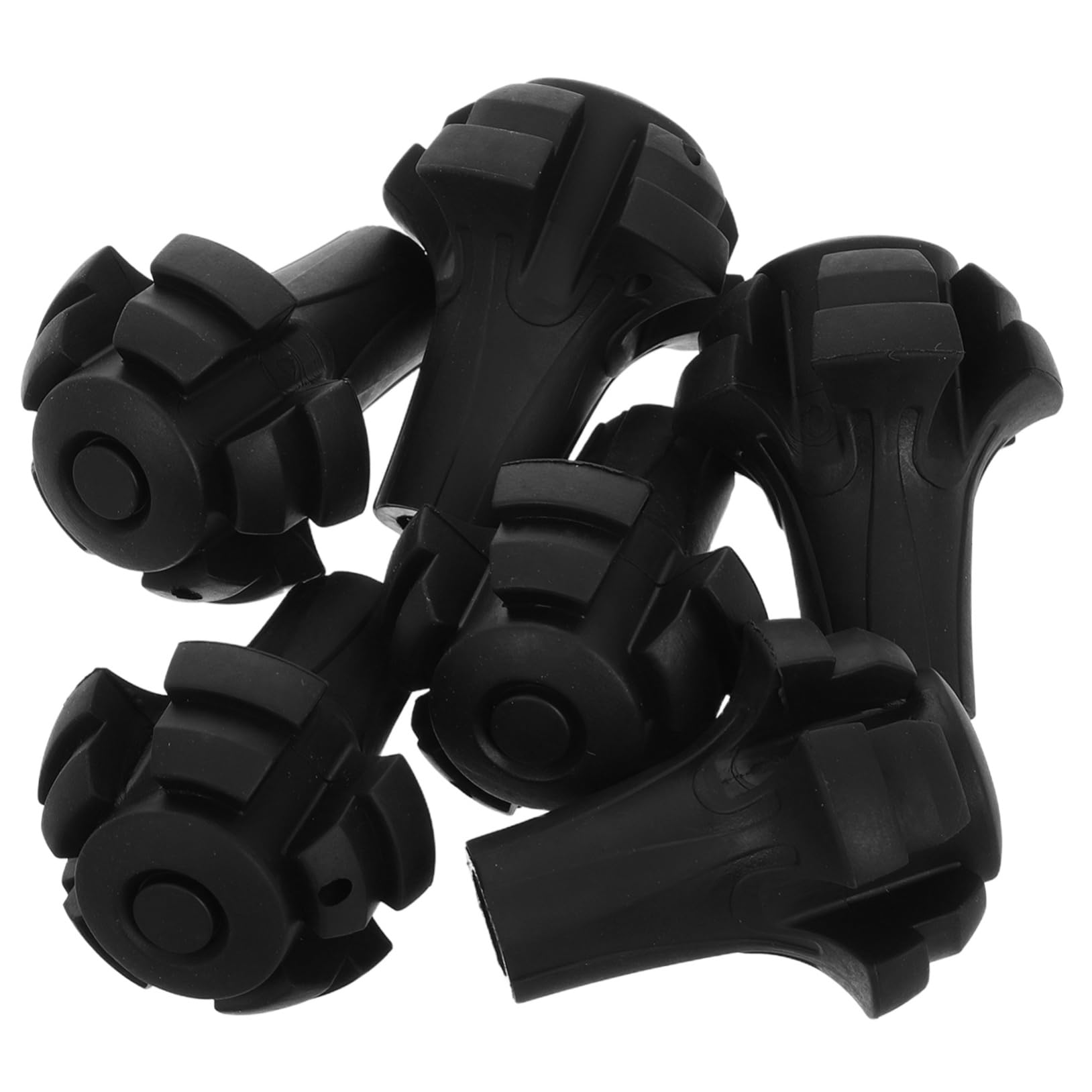 NAMOARLY 6 Pack Walking Sticks for Hiking Non-Slip Cane Tips Shock Absorption for Trekking Poles Universal Fit for Walking Stick Protectors