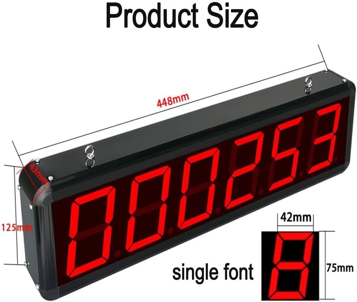 Digital Counter, 6-Digit 4-inch LED Large Screen, Infrared Sensor, Counting Up to 999999, Accurate Counting Speed