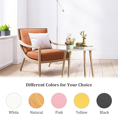 Miniatura 32 de FORAOFUR Mesa auxiliar, pequeña mesa auxiliar decorativa para sala de estar, dormitorio, balcón, oficina, mesita de noche moderna, decoración del