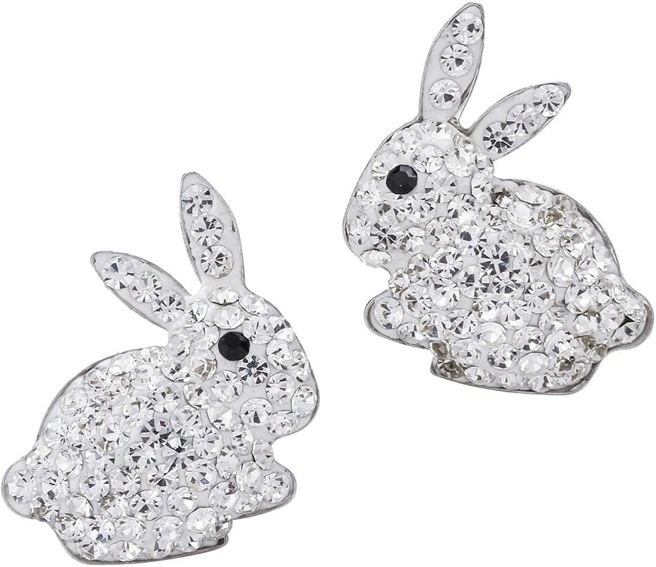 YACQ Women's Easter Stud Earrings, 925 Sterling Silver Hypoallergenic Jewelry