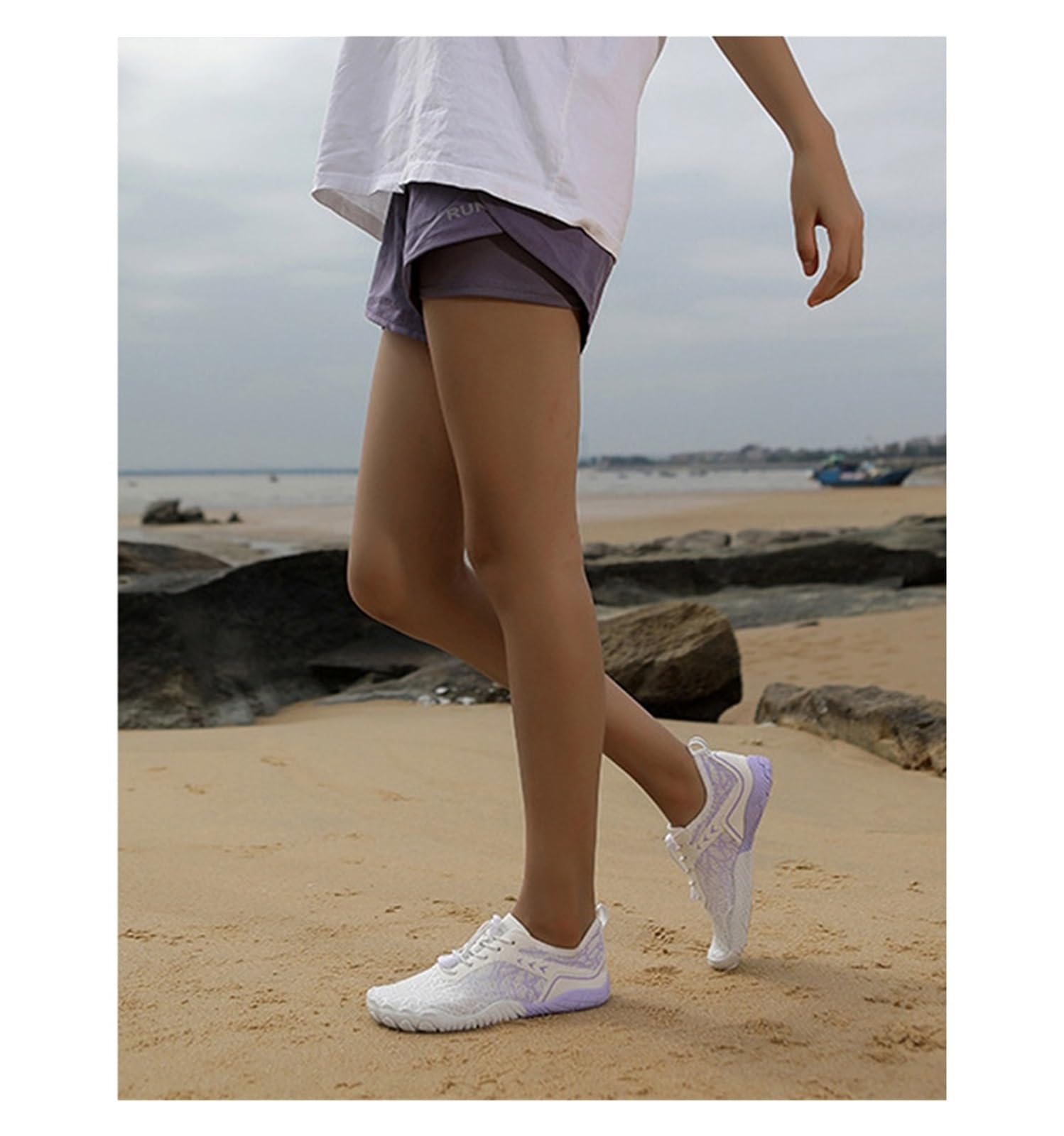 Scarpe da Acqua, Scarpe da guado, Scarpe da tracciamento fluviale, Scarpe da Spiaggia for Il Tempo Libero ad Asciugatura Rapida for Campeggio, Yoga, Sport all'Aria Aperta(Pink,42)