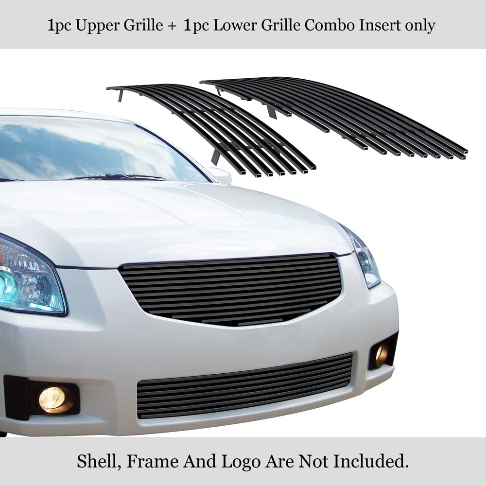 Chrome Front Grille Assembly For 2009-2014 Nissan Maxima - Direct Replacement, Honeycomb Style 3 thumbnail image