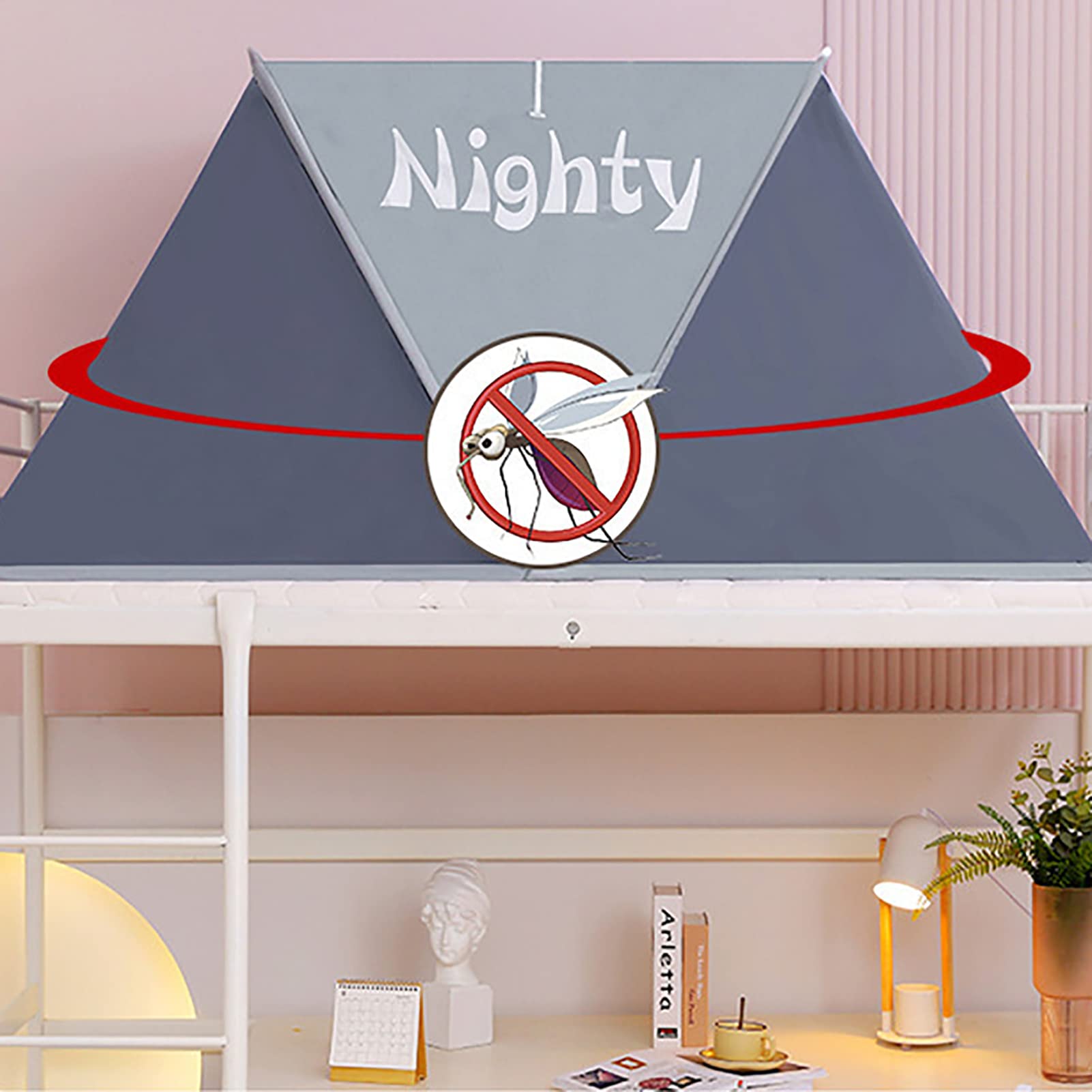 Zanzariera Pieghevole per Viaggi e Casa, Baldacchino per Letto 80X180X80CM, Zanzariera Pop Up Universale Zanzariera Tenda da Campeggio Camera da Letto Esterna,A