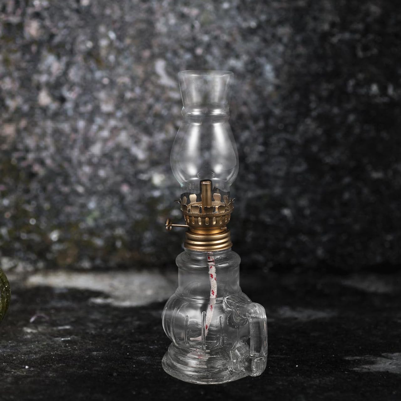 Lampe À Pétrole Suspendue En Verre Et Métal Avec 2 Mèches Grande Lampe Ouragan Lanterne De Lampe