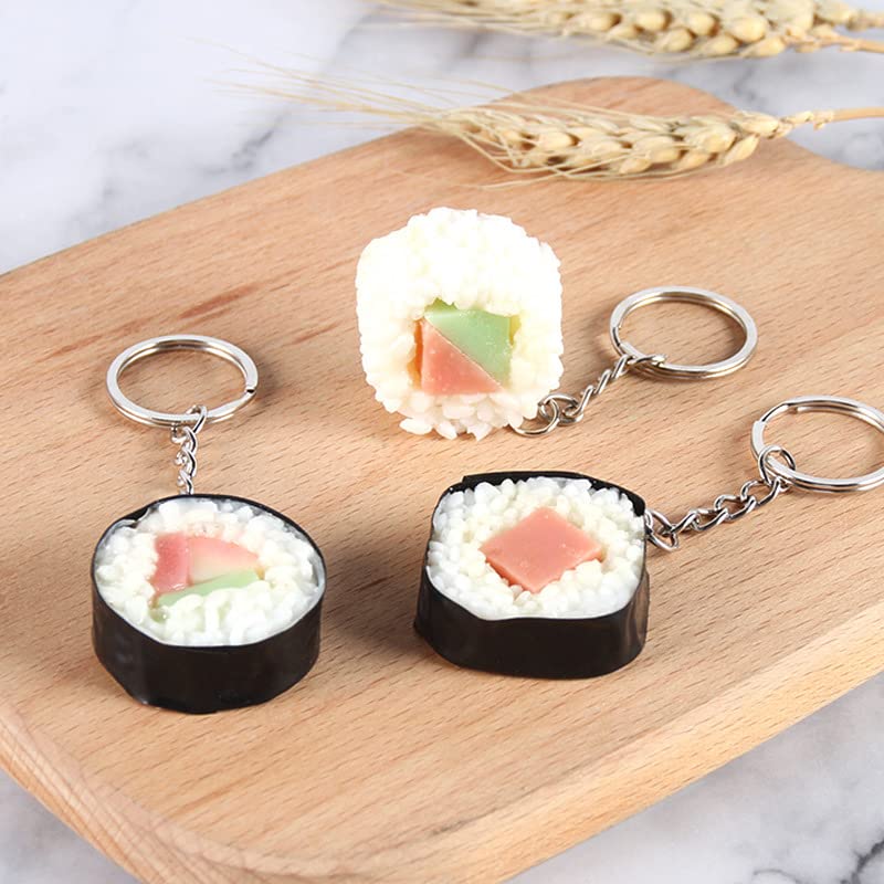 tenghong2021 Imitation Food Keychain Fried Chicken Leg Nuggets Wing Creative Keyring Fun Cute Handbag Purse Car Accessories
