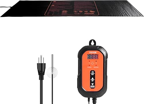 Miniatura 9 de Paquete de 1 tapete térmico de 48 x 20.75 pulgadas con termostato, certificado UL y MET, almohadilla impermeable para calentamiento de plantas para