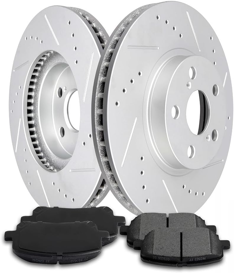 SCITOO Front 10.83" Brake Pads and Rotors Kits Replacement For Pontiac For Vibe 2003-2008,For Toyota For Corolla 2003-2008,For Toyota For Matrix 2003-2008