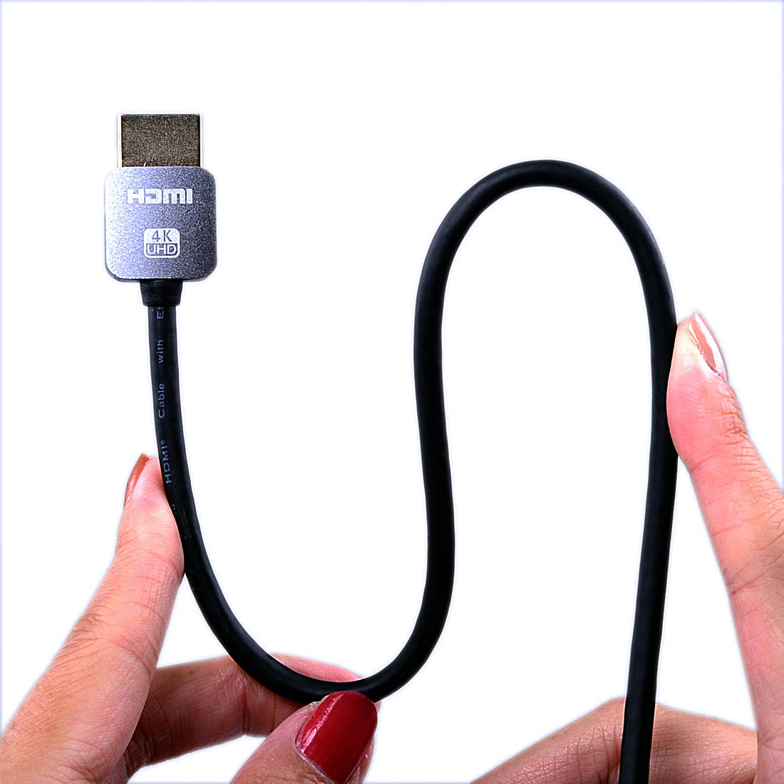 Cavo HDMI ultra sottile e flessibile [nuovo standard] in metallo, extra sottile, 3D, 4K/UHD/2160P, HDR 10, ARC, HDCP, alta velocità con Ethernet (1 m + 2 m + 3 m)