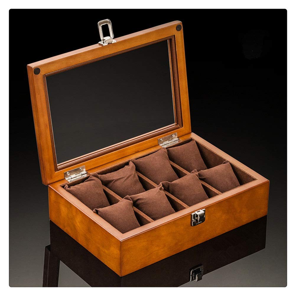 Boîte de présentation en bois noir avec étui à bijoux pour montre de mode - 2