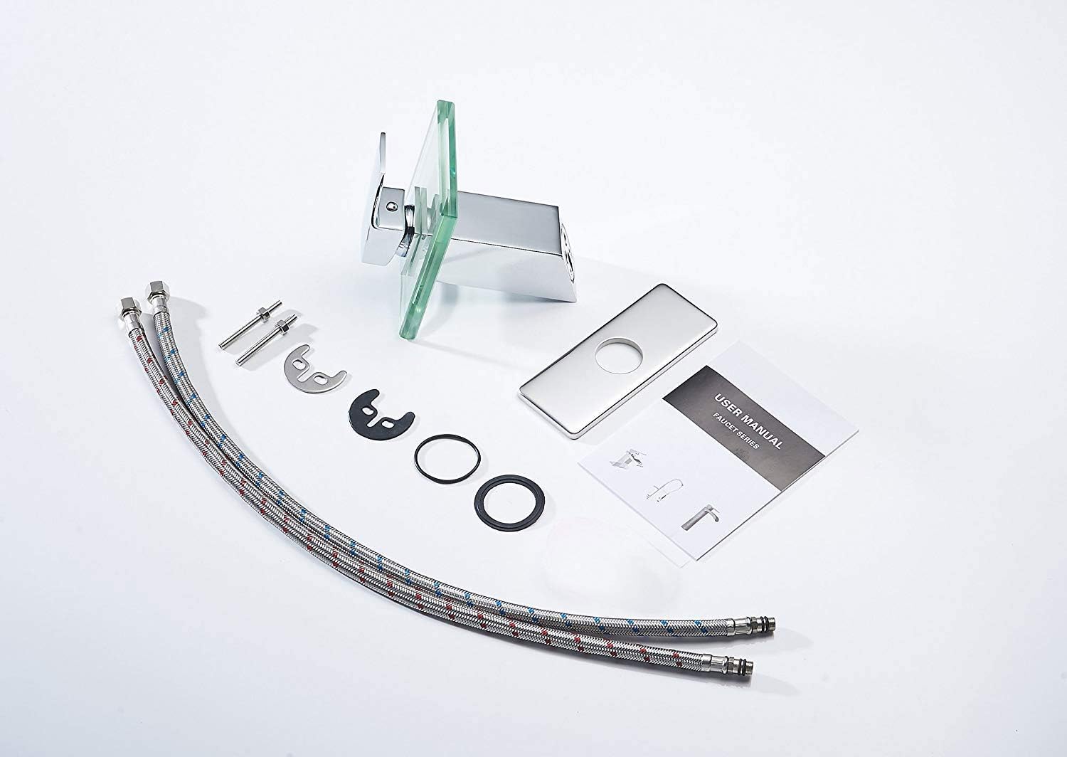 Flаѕh Dеаlѕ - 40% оƒƒ Homevacious Waterfall Bathroom Sink Faucet Single Handle Glass Bathtub Lavatory Chrome Modern Vanity Basin Faucets One Hole Spout Mixer Tap Commercial Unique Designer