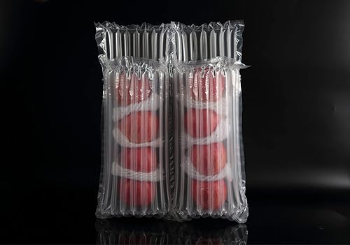 Miniatura 4 de Paquete de 6 protectores de botellas de vino para equipaje, cojín inflable reutilizable de burbujas de columna de aire, bolsas de viaje para envío