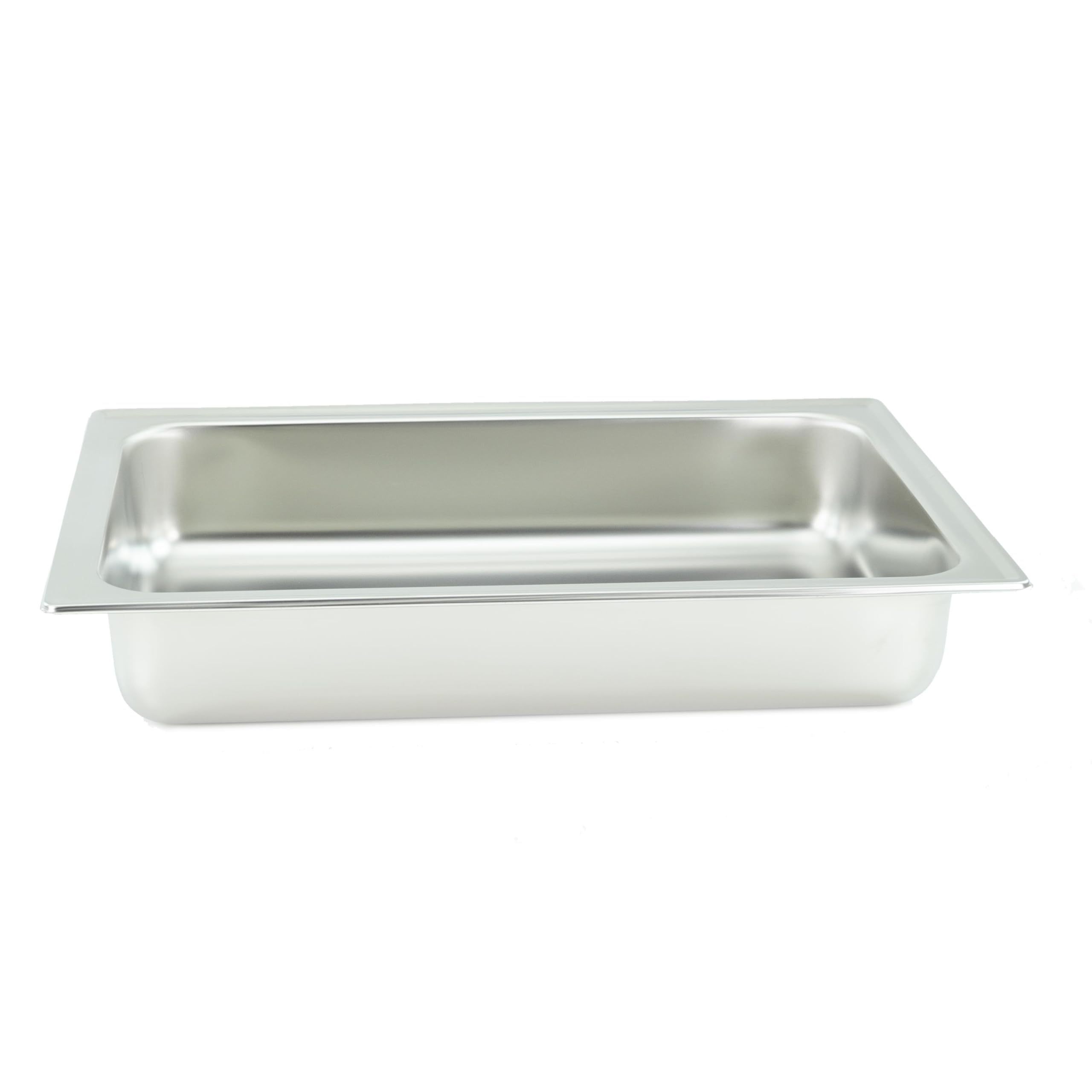 Juego de 1 chaise dish con recipiente 1/1 GN de 65 mm de profundidad apilable con asas rectangulares