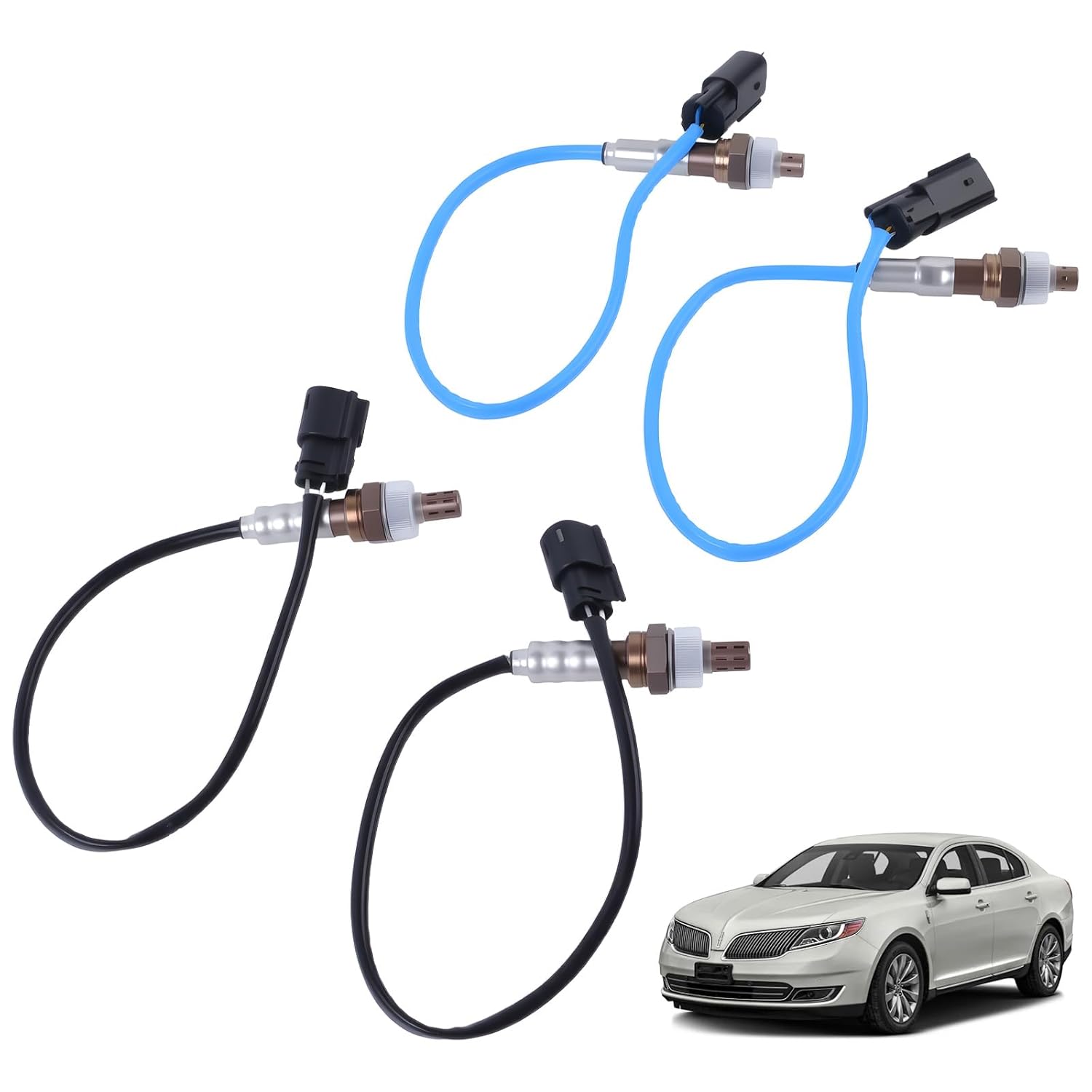 4Pcs Oxygen Sensor 234-5038 234-4490 O2 Sensor Upstream Downstream Compatible with Ford 3.5L 3.7L Edge Escape Mustang Explorer F150 Flex Transit Lincoln MKS MKT MKZ Mercury Mariner Milan