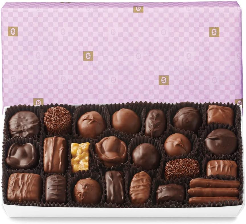 Assorted Chocolates (1 Pound (Pack of 1), Lavender Gift Wrap)
