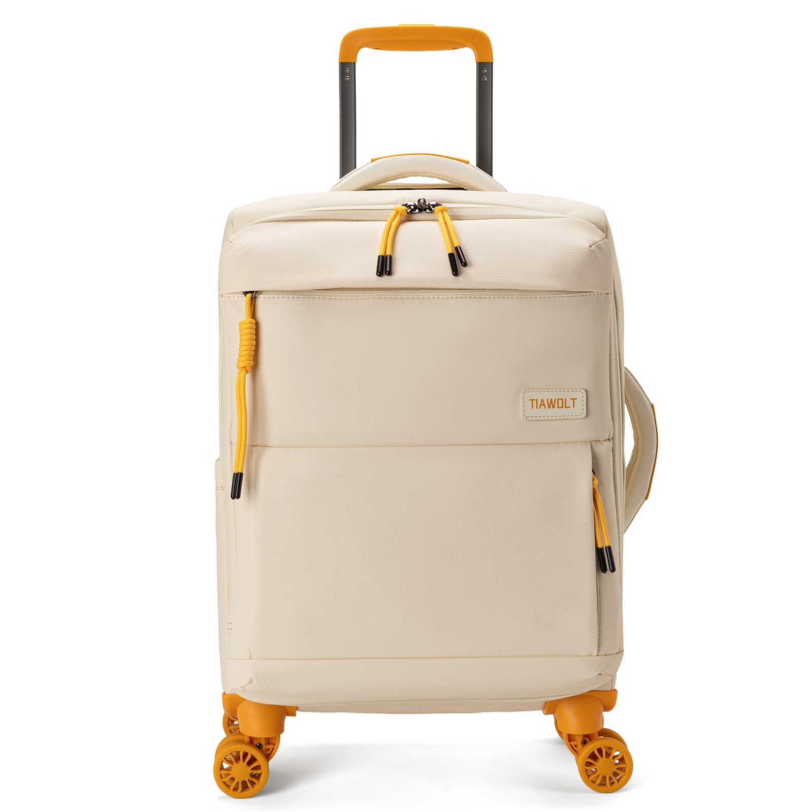 TIAWOLT 20Inch Carry on Luggage with Spinner Wheels,22x14x9 Airline Approved,Stylish SoftSided Lightweight suitcases bag,Wet/Dry Pockets Suitcase for