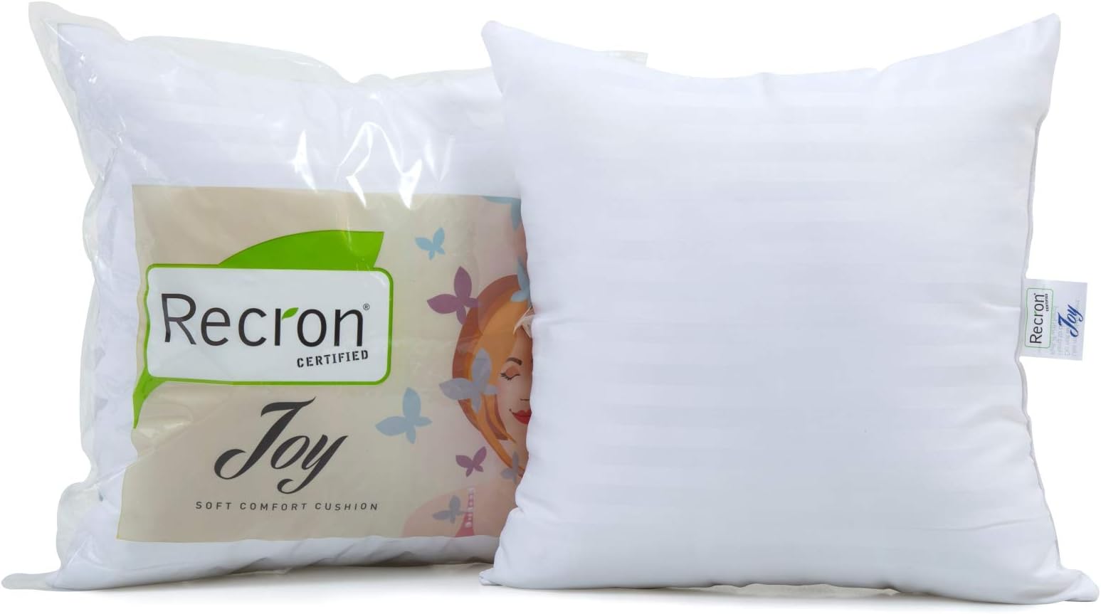 Recron Certified Polyester Cushion , 16x16 inch, White, 1 Piece
