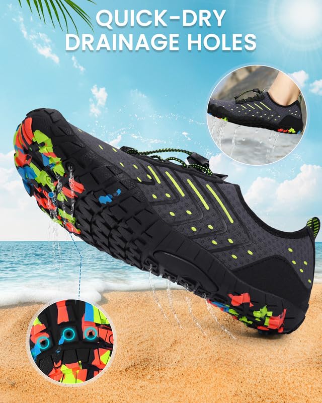 Image of Water Shoes for Women Men Quick-Dry Barefoot Shoes Breathable Aqua Socks for Swim Beach River Pool Lake Hiking Surfing Kayaking