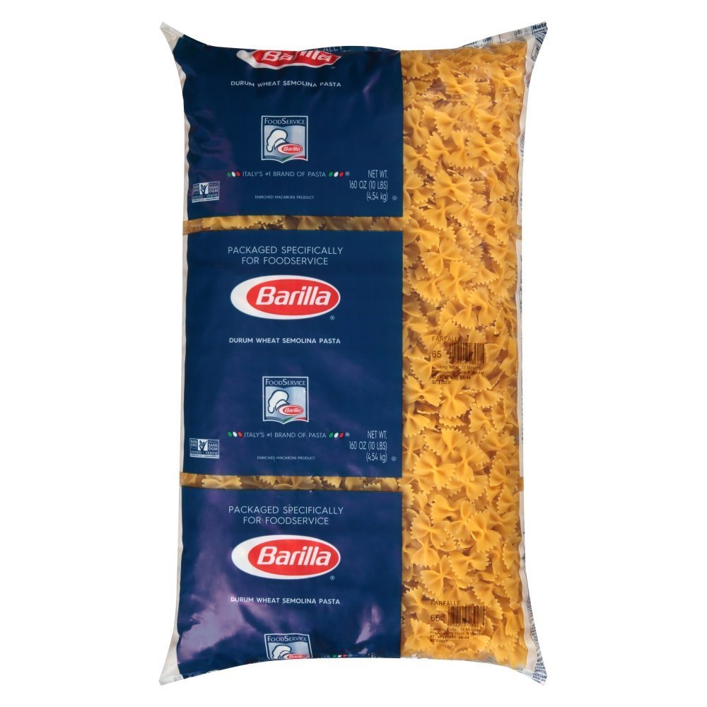 Farfalle Pasta 10 Pound Bag Pack of by Barilla – 160 Ounce (Pack of 2), Pack of 2, Model 485G