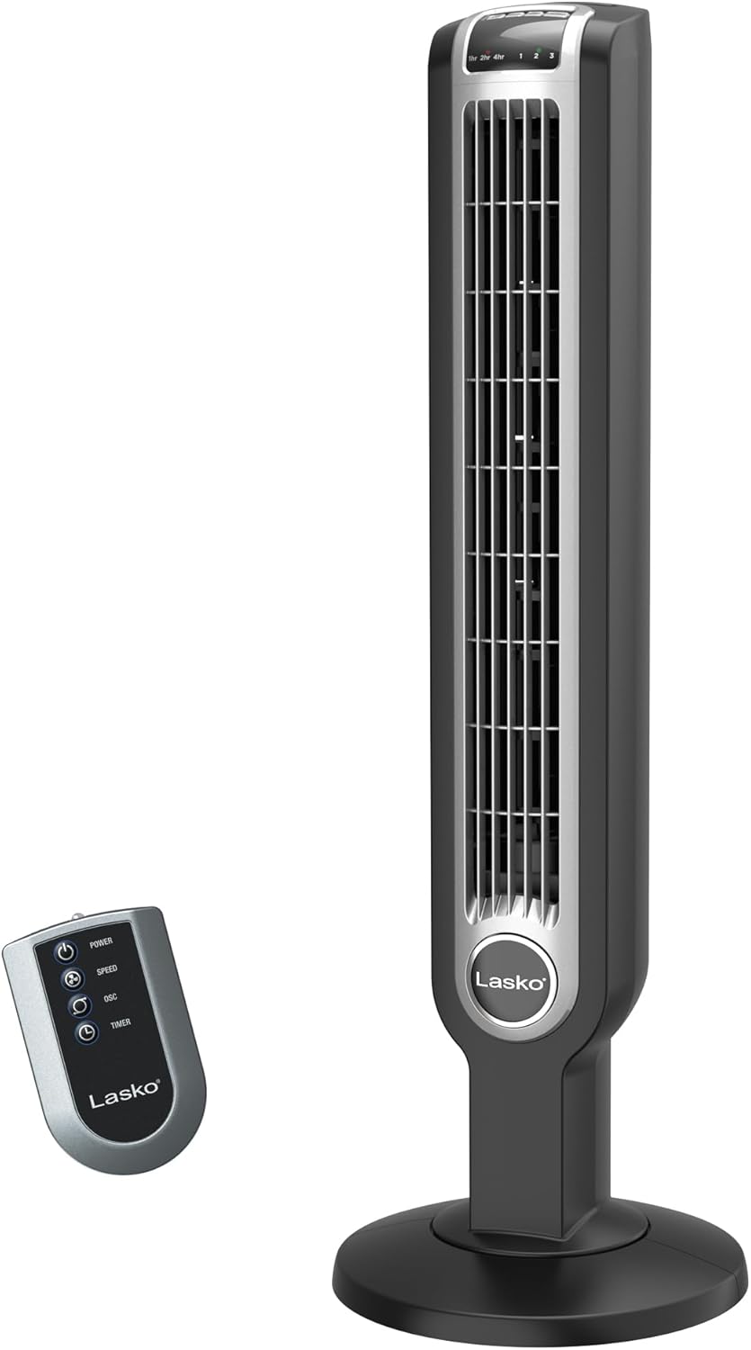Lasko 2511 Oscillating Tower Fan with Remote Control