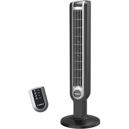 Lasko 2511 Tower Fan Three Quiet Speeds 36 Inch Black