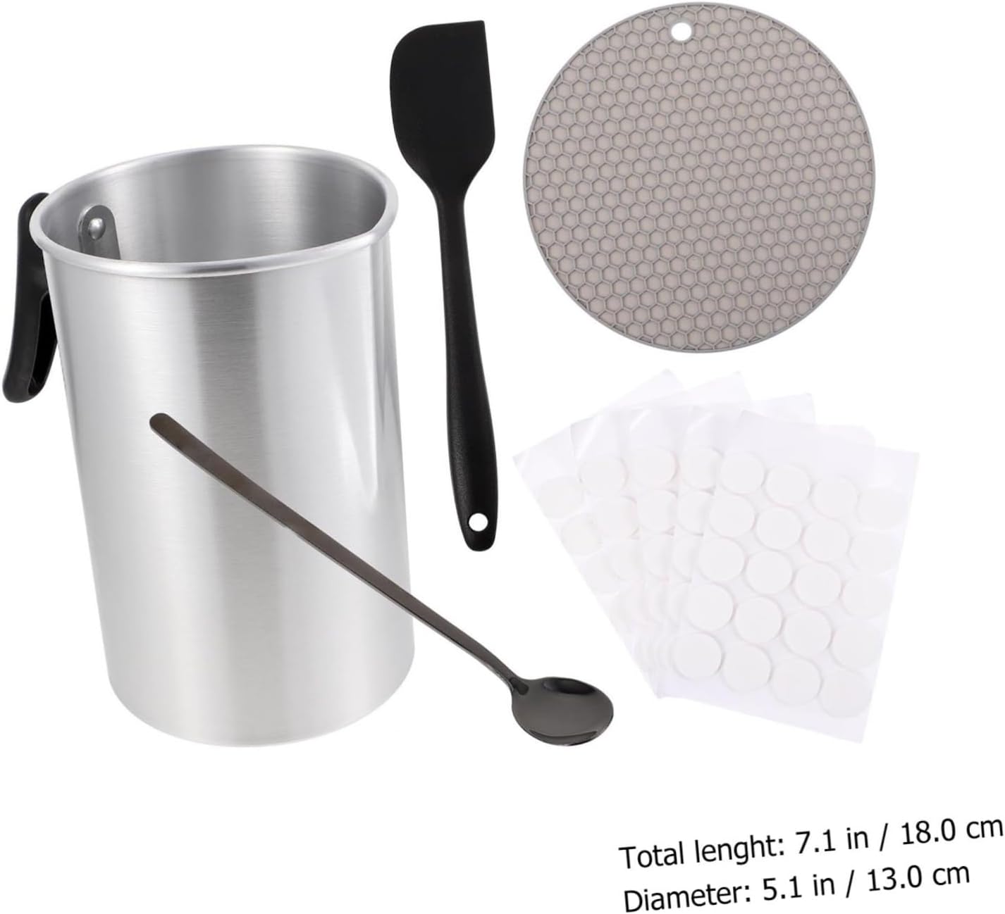 MUELODSIC 1set Candle Making Kit Pouring Pot Beeswax Candle Craft Tools for Boys and Girls and Adults for Parties and Special Occasions Includes Melt Cup Accessories