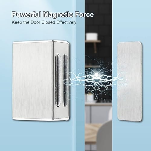 Miniatura 2 de AOSITE - Adhesivo magnético para puerta, paquete de 4 imanes para gabinete de cocina, para cierre, cierre magnético fuerte para puerta de gabinete,