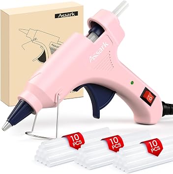 30W Mini Hot Glue Gun Kit with 30 Glue Sticks, Fast Preheating Hot Melt, High Temp for School Crafts DIY Arts and Quick Home