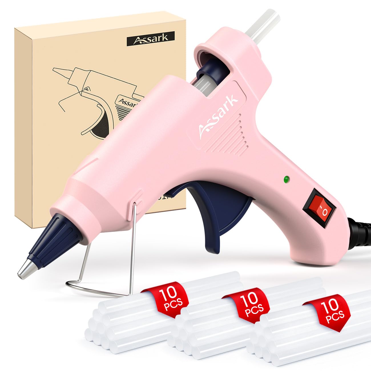 Photo 1 of 30W Mini Hot Glue Gun Kit with 30 Glue Sticks, Fast Preheating Hot Melt, High Temp for School Crafts DIY Arts and Quick Home Repairs