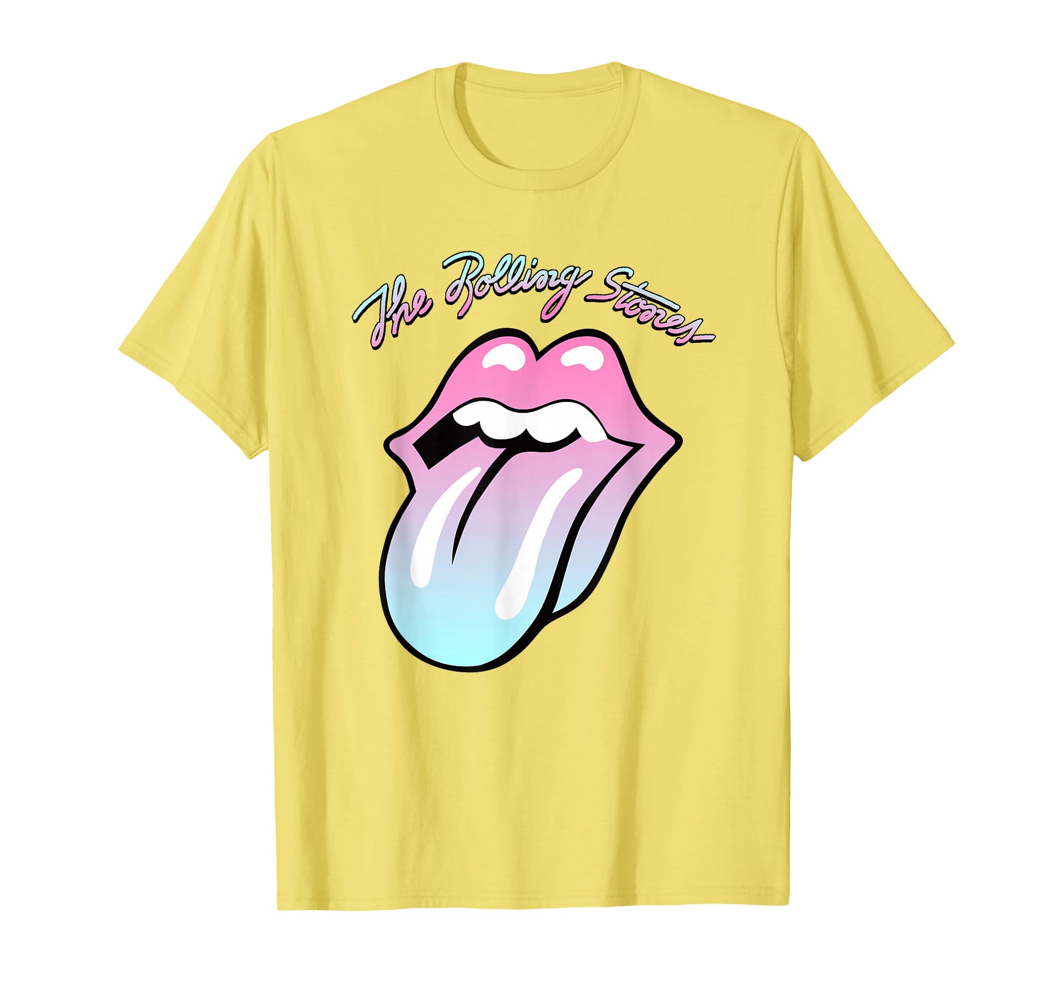Official Rolling Stones Gradient Tongue Yellow T-Shirt