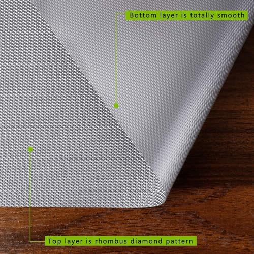 Image of DEVER Home Anti-Slip EVA Mat for Kitchen & Fridge | 5 Meter Kitchen Shelf Liner Roll for Drawers,Cupboards & Wardrobe | Easy-Clean PVC /EVA Protector Sheet,Diamond Texture Metallic Grey (500 cm x 45cm)