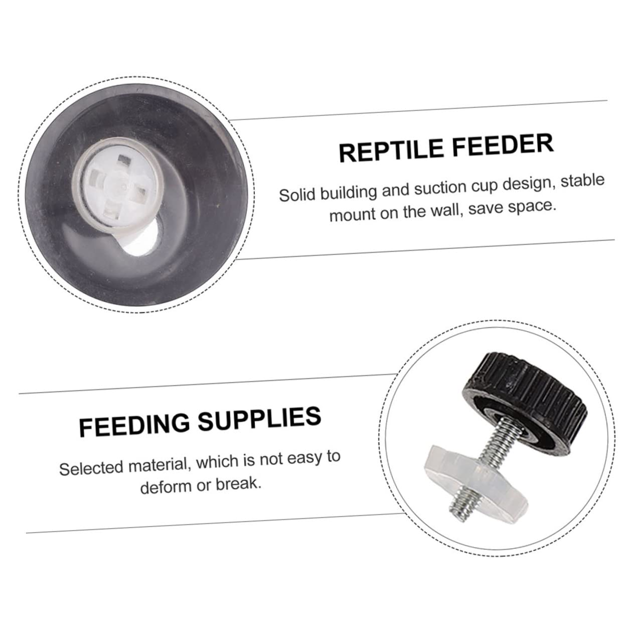 BESPORTBLE 4sets Ciotola per Rettili con Ventosa Mangiatoia Materiale Avanzato per Cibo Facile da Pulire Ciotole Extra Accessorio per Rettili e