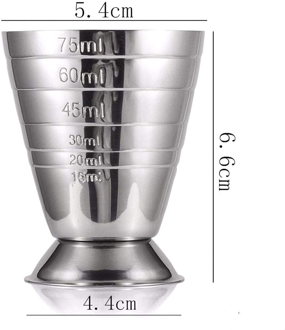 zaizai Tazas Medidoras Taza Medidora De Acero Inoxidable Vaso De Onza Barra De Jigger Mezclador De Bebidas De Cóctel Taza Medidora De Licor Medidor De Leche para Mojito Taza De Café