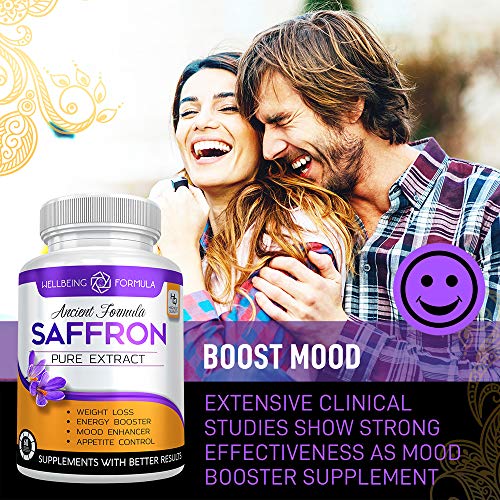 Pure Saffron Extract For Healthy Weight Loss-Natural Appetite Suppression Pills Booster Saffron Supplement -Hunger Suppressant For Women And Men-Saffron Capsules #TOP5
