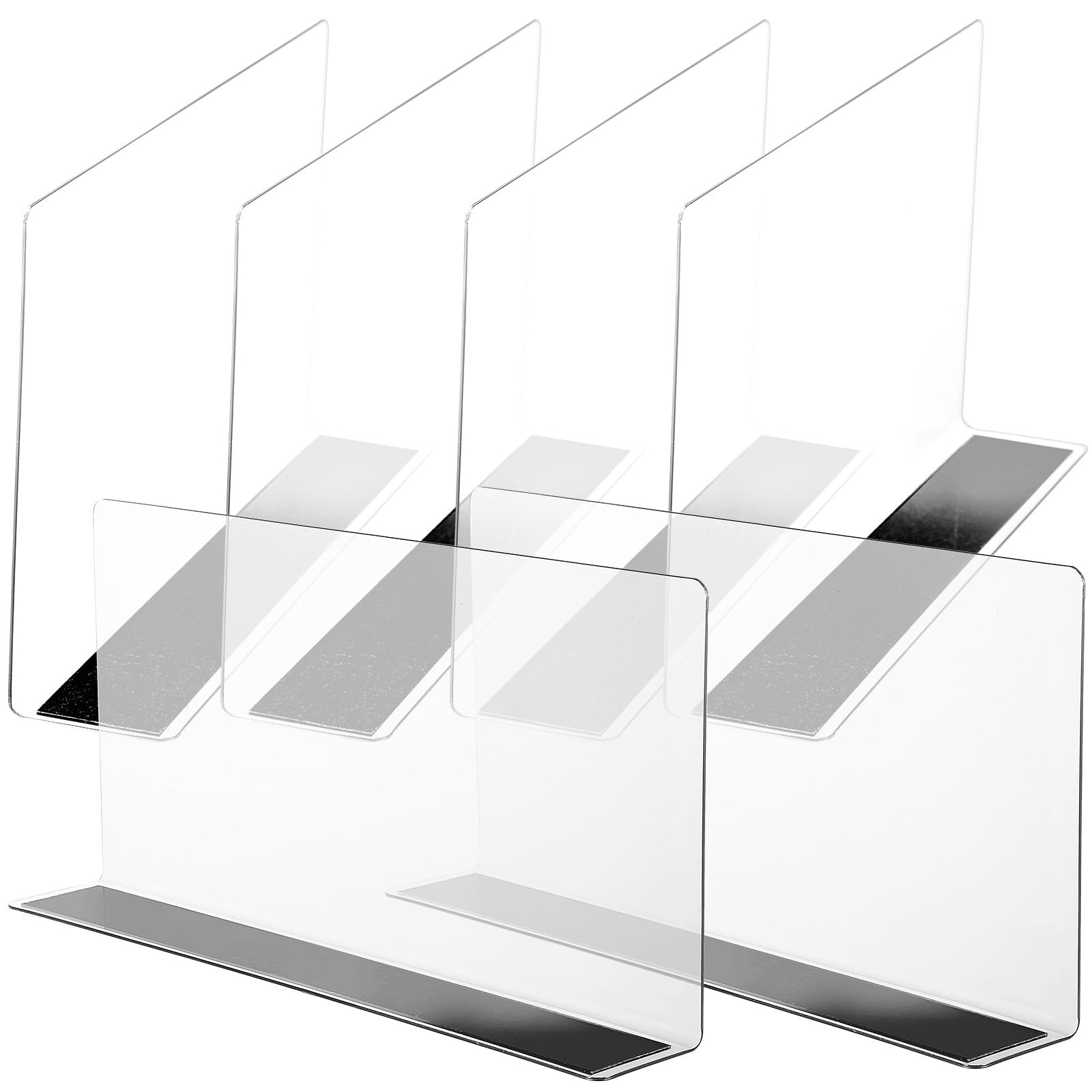 HEALLILY Transparente Warentrennwand aus PVC 6 Stück 25x12cm Multifunktionale Regaltrenner für Schränke und Verkaufsstände im Haushalt