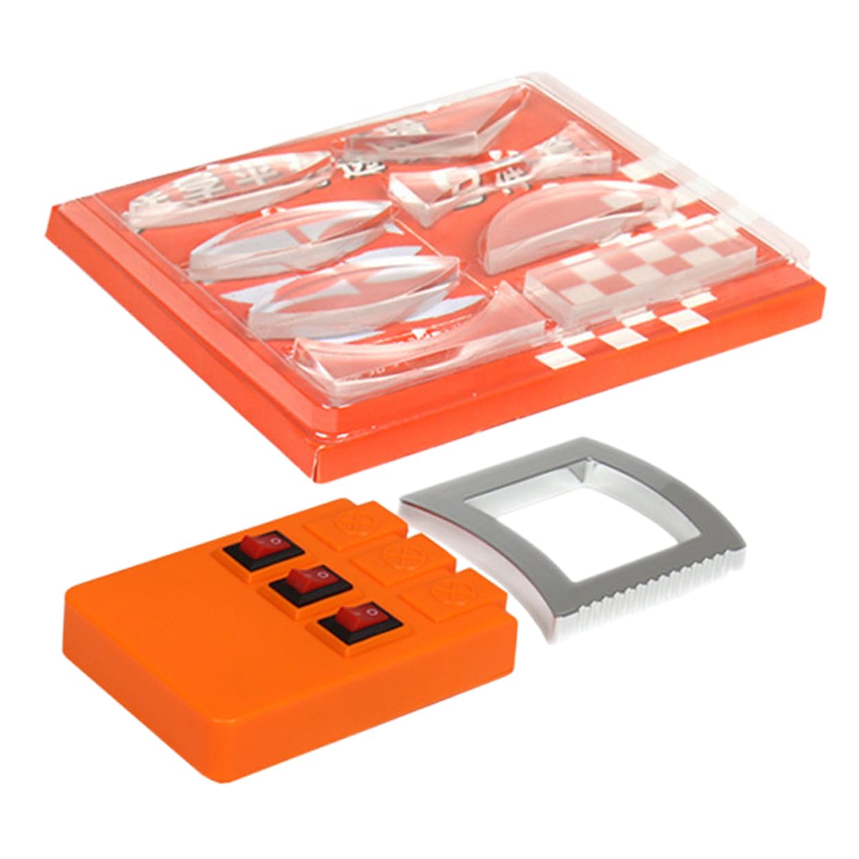 1 Satz Optischer Experimentierkasten Physik-optisches Experimentierset Optisches Prismenset Prismenoptik Physik-linsen-experimentierset Physik-kit Plastik Achte Klasse Reflektor