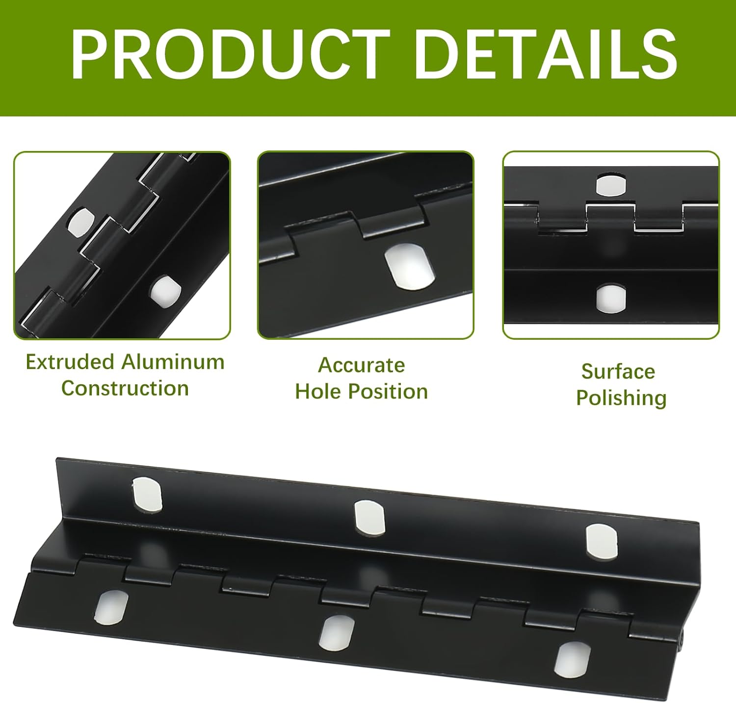Mailbox Door Hinge Replacement for Imperial Mailbox with 6 Screw Holes, Steel Black Mailbox Door Repair Kit