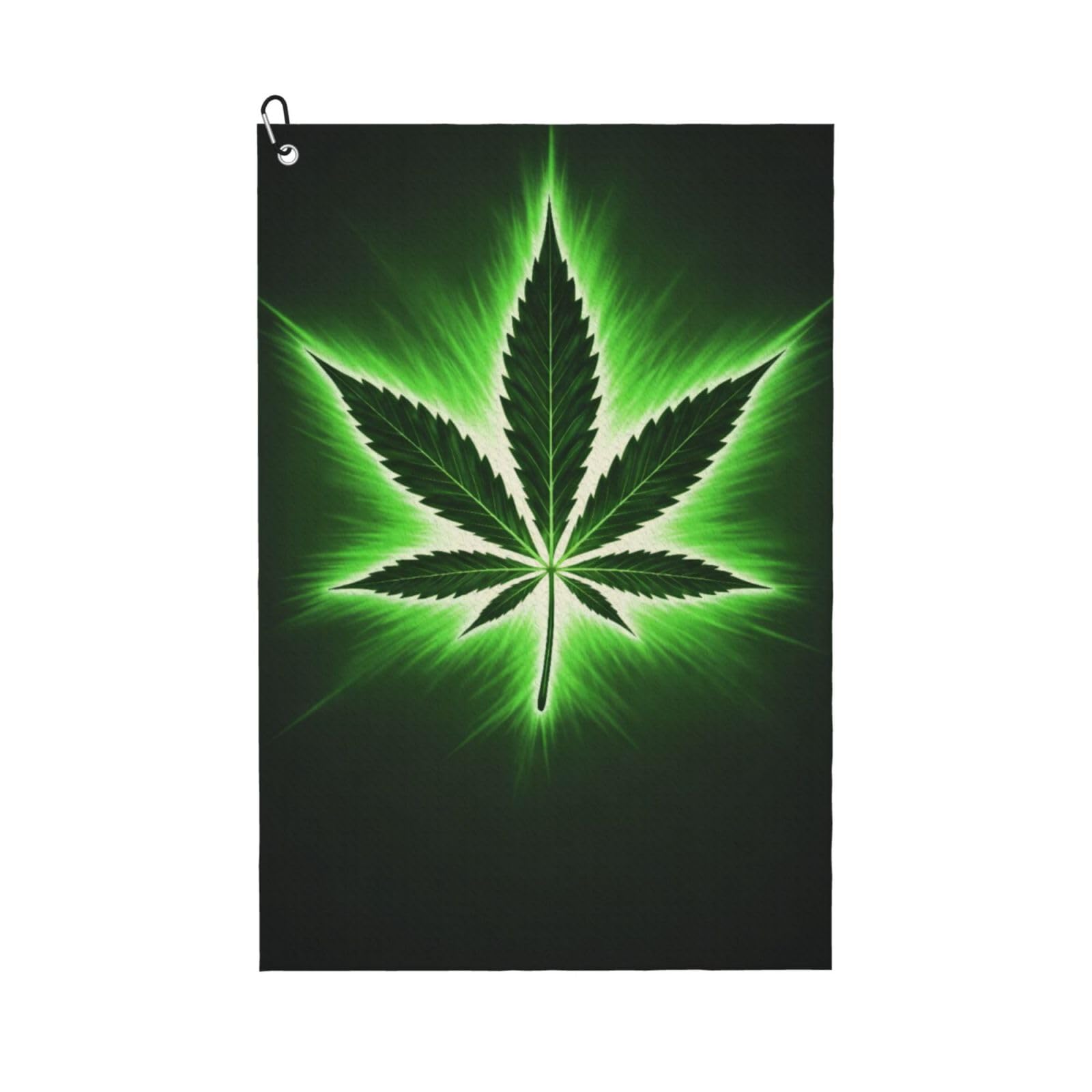 BSDFGSDD Green Weed Leaf Black Golf Towel 24 x 16 inches