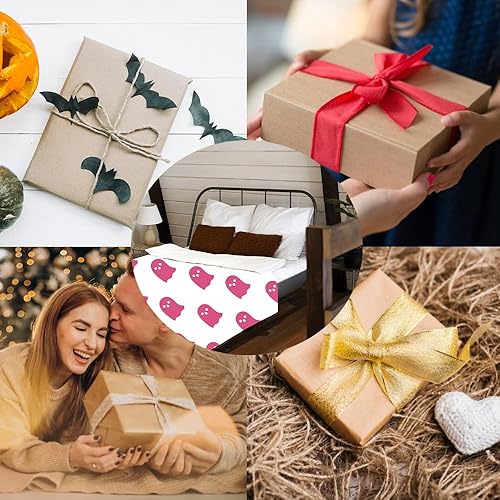 Miniatura 8 de Bonita manta de fantasma rosa de Halloween, decoración de habitación, manta estética para sofá cama, sofá, manta reversible de franela súper suave