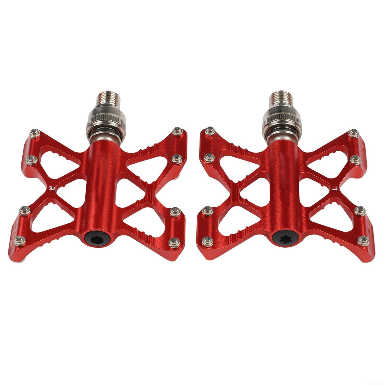 Pedales de liberación rápida con características antideslizantes para bicicletas plegables y de montaña Brompton de 9/16 pulgadas, diseño de aluminio