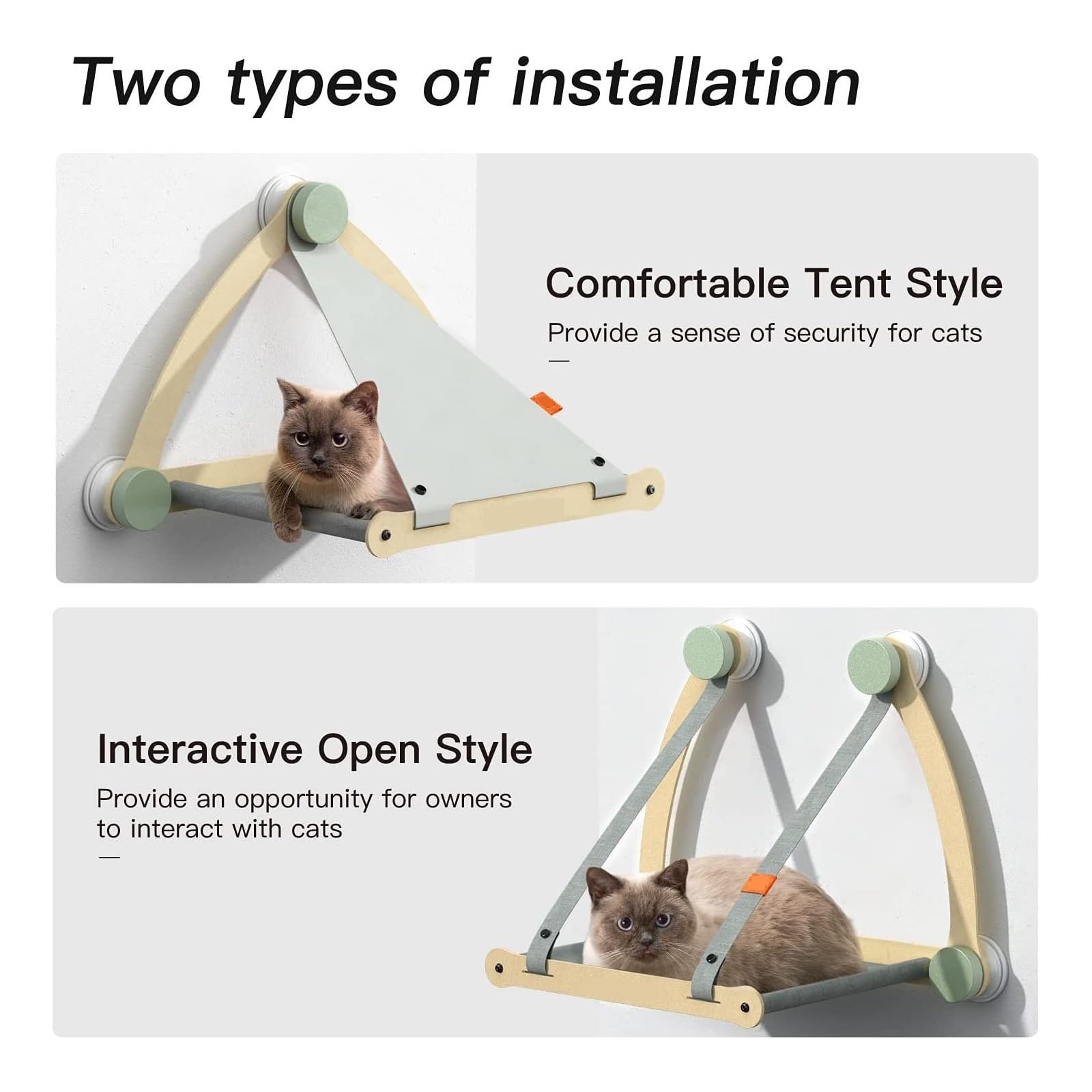 Amaca Per Gatti Finestra Amaca For Gatti Letti Sospesi For Animali Domestici Supporto For Sedile Da Finestra Ripiano Morbido Che Può Contenere Fino A 30 Libbre Forniture Rimovibili(Orange)