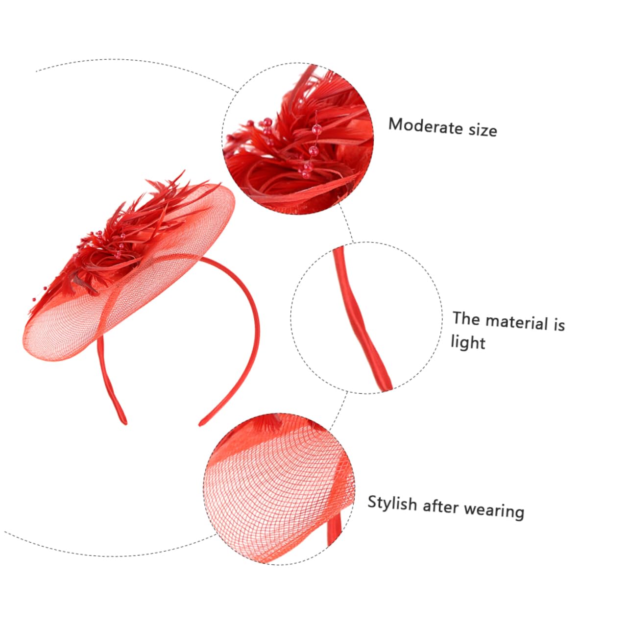 FOMIYES 3 Piezas Elegantes De Para El Cabello Con Lazo Accesorios Para El Cabello Para Niña Tocado De Fiesta Hilo De Red Artificial
