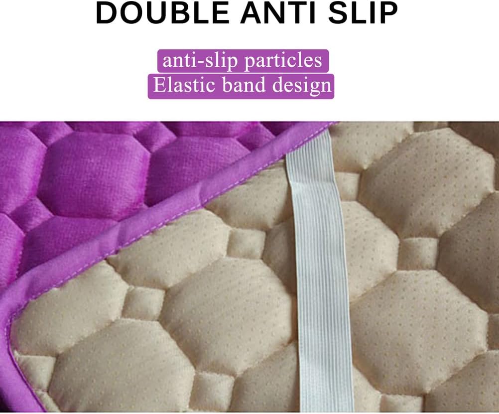 Purple(r),80x190cm, Massage Table Mattress Pad with Breathing Hole Spa Bed Pad with Elastic Band Non-Slip Lash Bed Cushion Spa Massage Sheet Bed Pad for Home Hotel Beauty Salon Washable