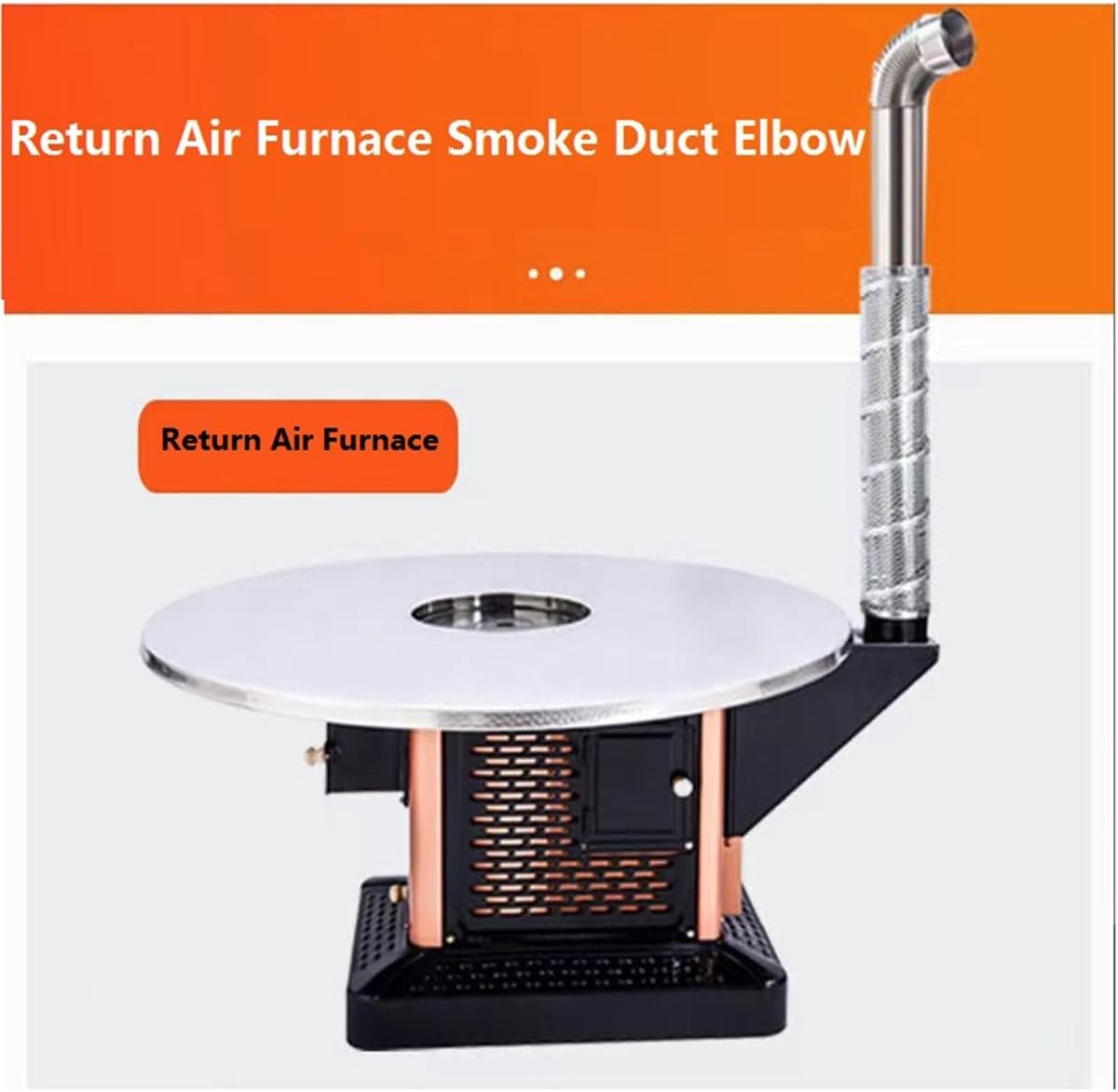 45° 100-200mm Galvanized Thread Elbow Ventilation Tube Connector Exhaust Fitting Pipe Angle Head for Home Kitchen(100mm)