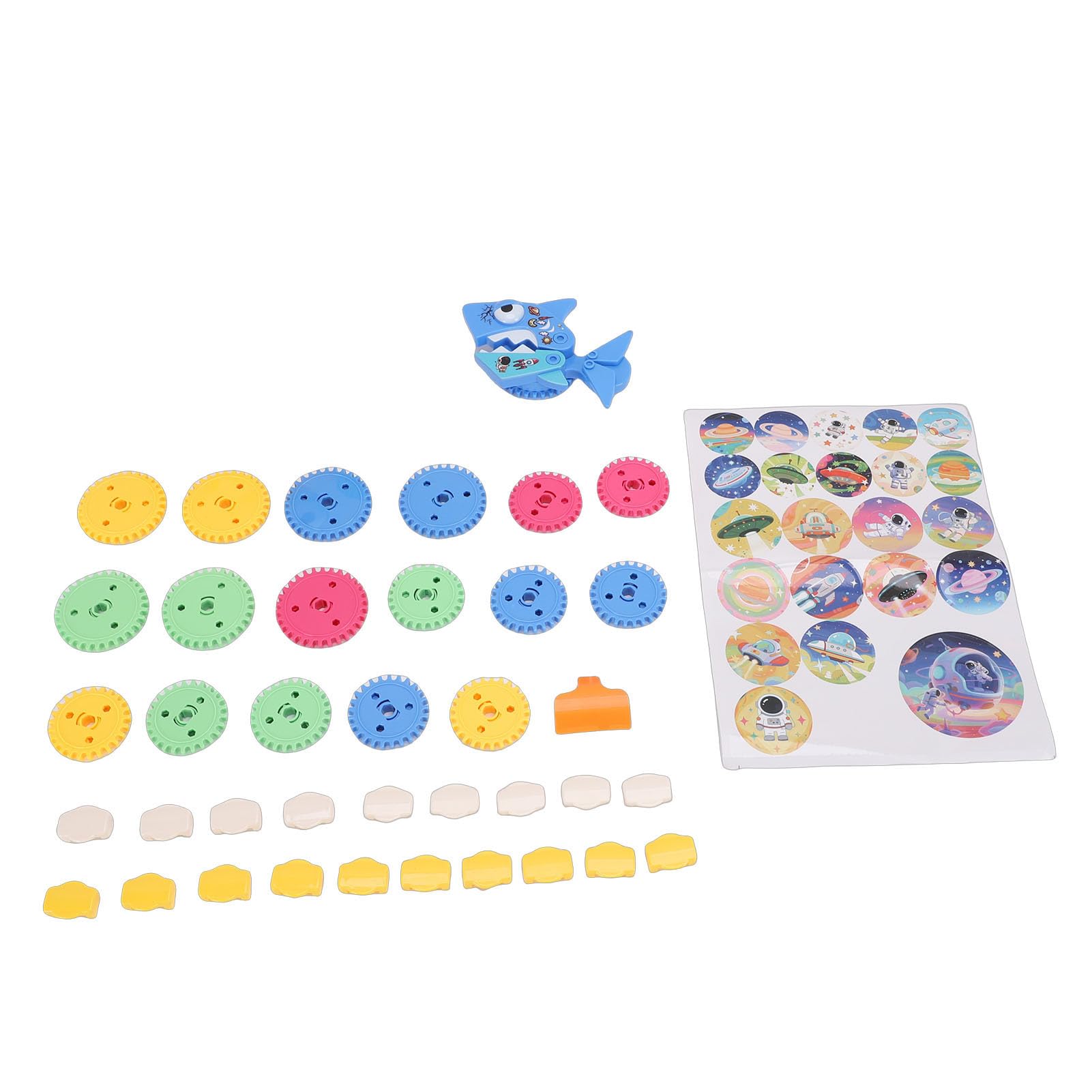 Topiky Blocchi Elettrici di Costruzione di Ingranaggi Ad Incastro per Set di Giocattoli Didattici STEM per Bambini dai 3 Ai 6 Anni, Kit di Giocattoli di Ingegneria in Plastica ABS