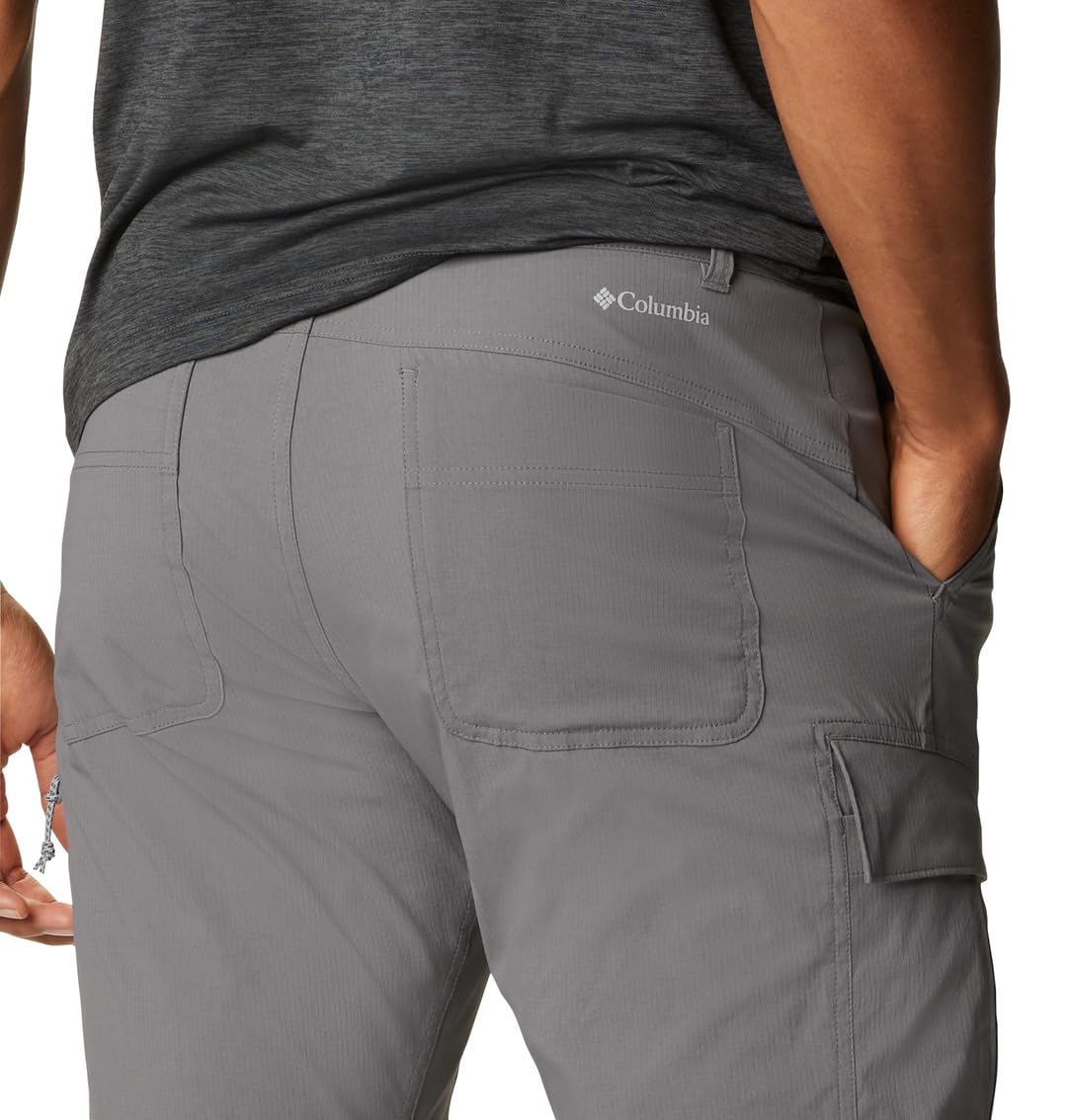 Columbia Newton Ridge męskie spodnie trekkingowe 2 w 1 szary City Grey 36