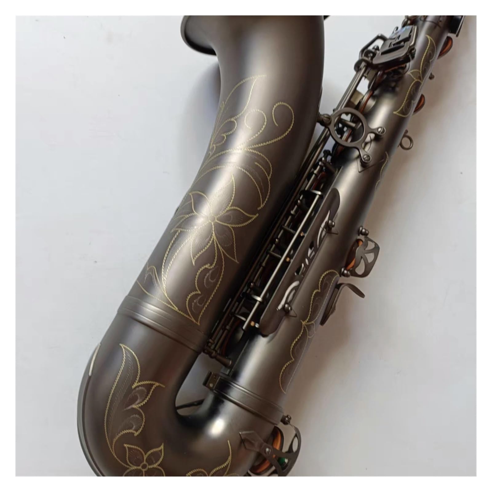 802 Sassofono Tenore Chiave Aggiornamento Tasti Incisione Nero Opaco Sax Tenore Professionale Strumento Musicale Sassofono per principianti Kit
