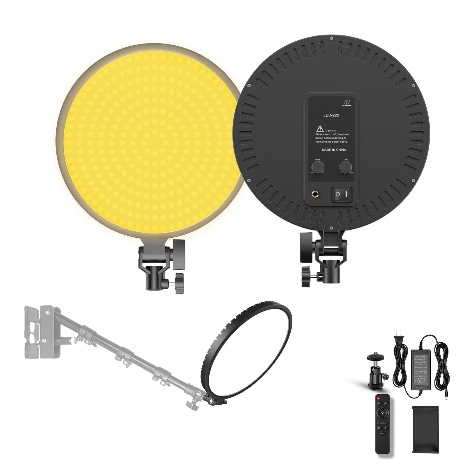 10 inch Full-Screen Selfie Ring Light,Video Light Kit,Studio Light 45W, with 416 LEDs,NO Stand (10 inch)