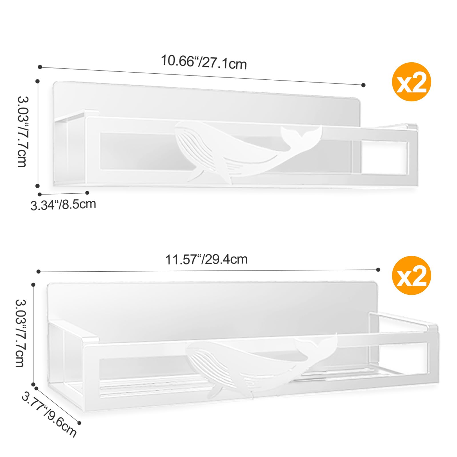 Magnetisches Gewürzregal für Kühlschrank, 4 Stück, Metall-Gewürz-Organizer für Küche, Aufbewahrung, Organisation, platzsparendes magnetisches Regal für Kühlschrank, Speisekammer, Waschküche